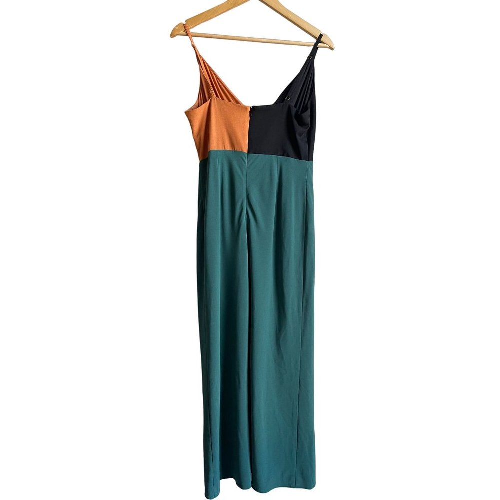 Hutch Colorblock Maxi Dress in Teal, Black & Rust - Picture 4 of 8